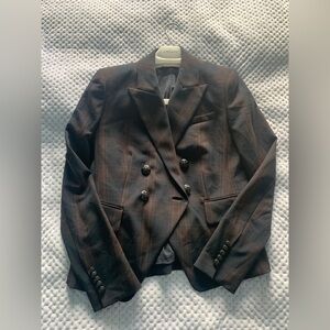 Elie Tahari women jacket size 2 in dark blue